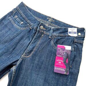 Riders By Lee Womens Pants Slim Net Technology Mid Rise Straight Leg Jeans 14L